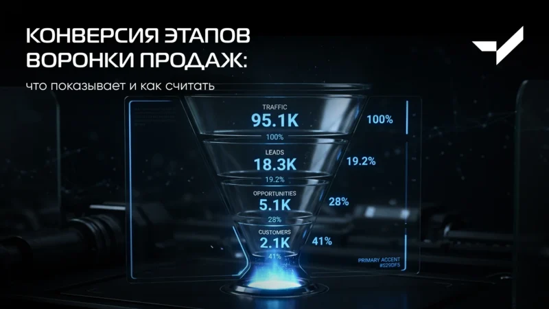 Конверсия этапов воронки продаж: что показывает и как считать