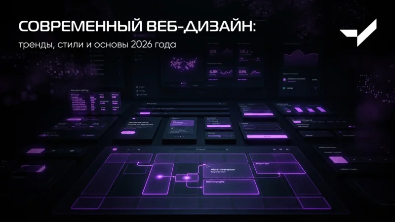 Современный веб-дизайн: тренды, стили и основы 2026 года
