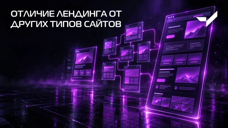 Отличие лендинга от других типов сайтов